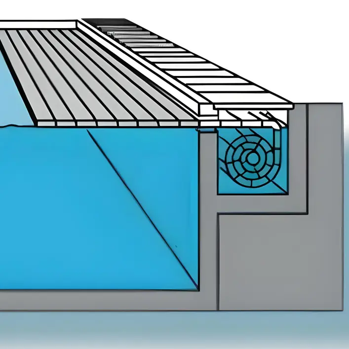 Cobertor de Piscina instalación semi-sumergido España